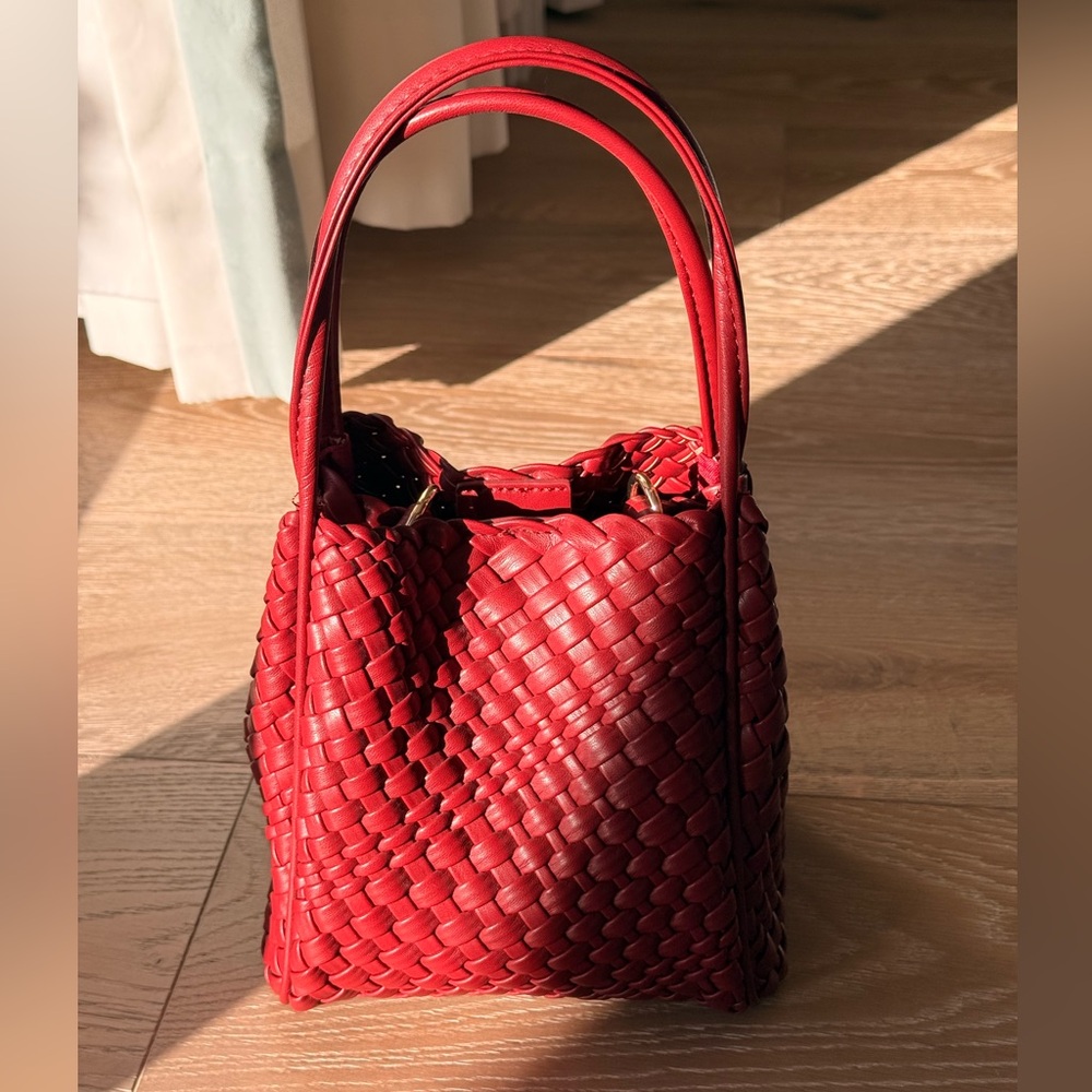 Anthropologie The Woven Mini Hollace Tote in Mauve